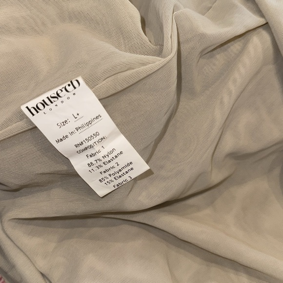 NWOT HOUSE OF CB Nalini Mesh Corset Sand Gown sz XL - Picture 5 of 8